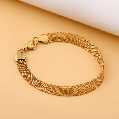 18K Gold-Plated Watch Belt Bracelet, gold bracelet for women, elegant gift for her, detail close-up