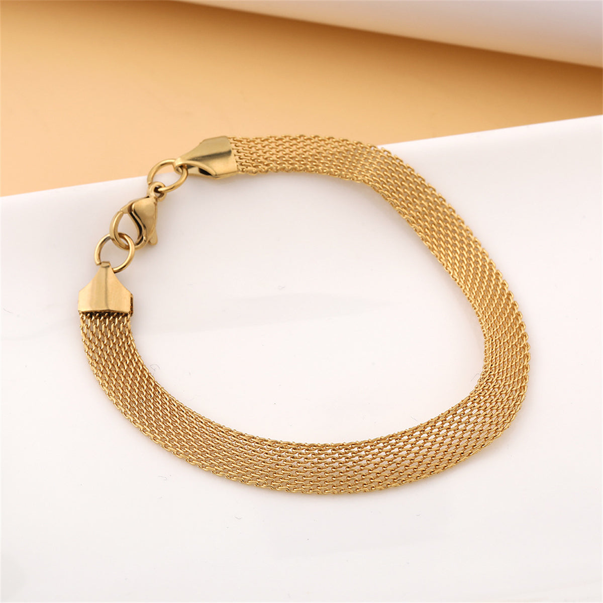 18K Gold-Plated Watch Belt Bracelet