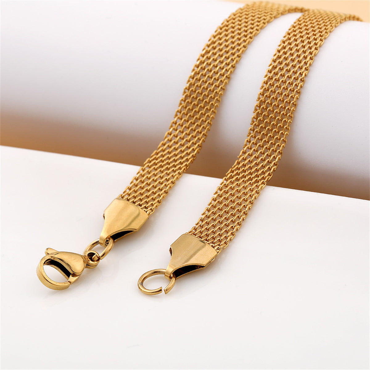 18K Gold-Plated Watch Belt Bracelet