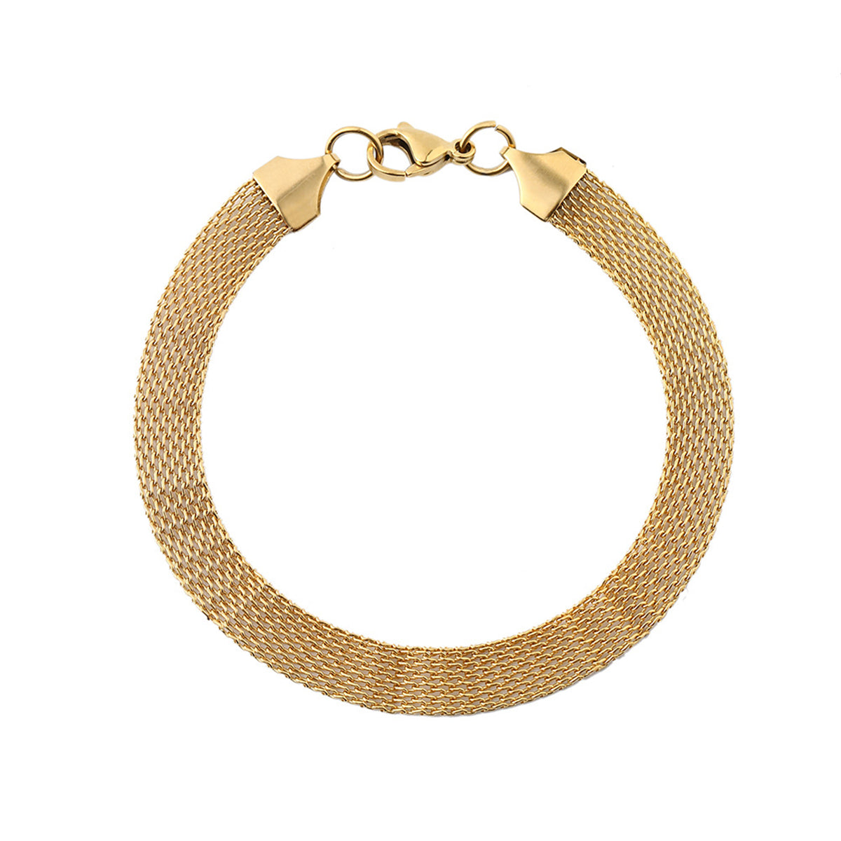 18K Gold-Plated Watch Belt Bracelet, gold bracelet for women, elegant gift for her, side view