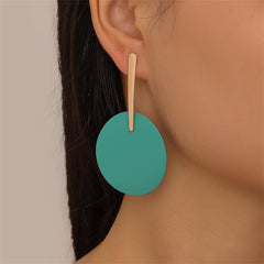 Green Acrylic & 18K Gold-Plated Round Drop Earrings