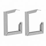 Silver-Plated Square Drop Earrings