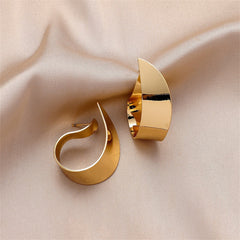 18K Gold-Plated Curved Stud Earrings