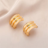 18k Gold-Plated Layered Huggie Earrings
