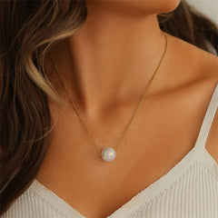 Pearl & 18K Gold-Plated Necklace