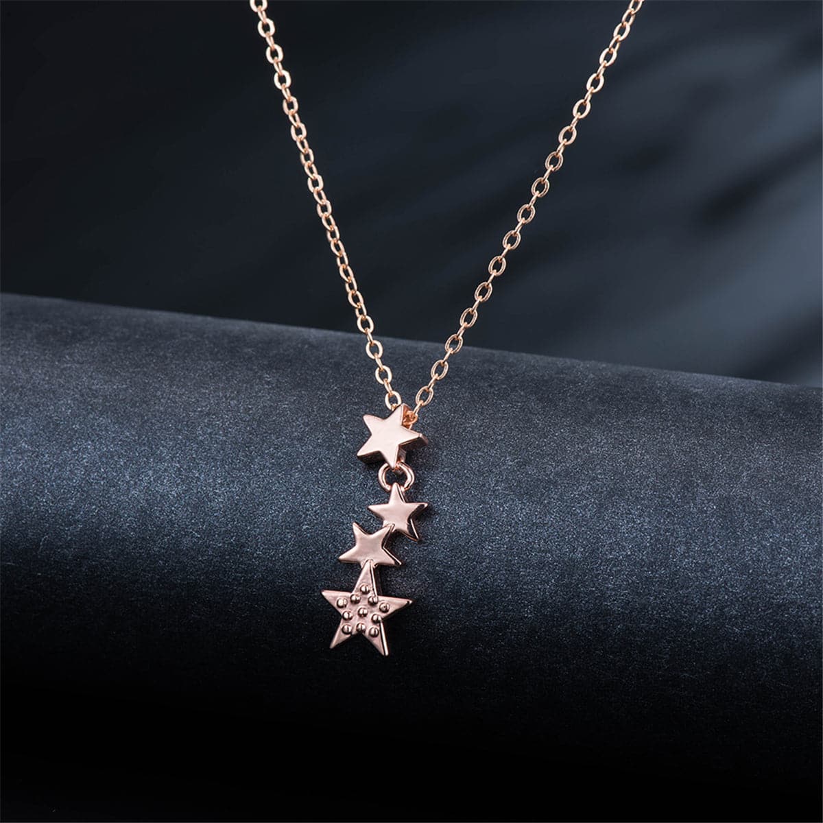 18k Rose Gold-Plated Falling Star Pendant Necklace - streetregion
