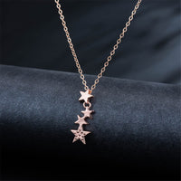 18k Rose Gold-Plated Falling Star Pendant Necklace - streetregion