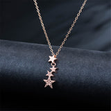18k Rose Gold-Plated Falling Star Pendant Necklace - streetregion