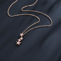 18k Rose Gold-Plated Falling Star Pendant Necklace - streetregion
