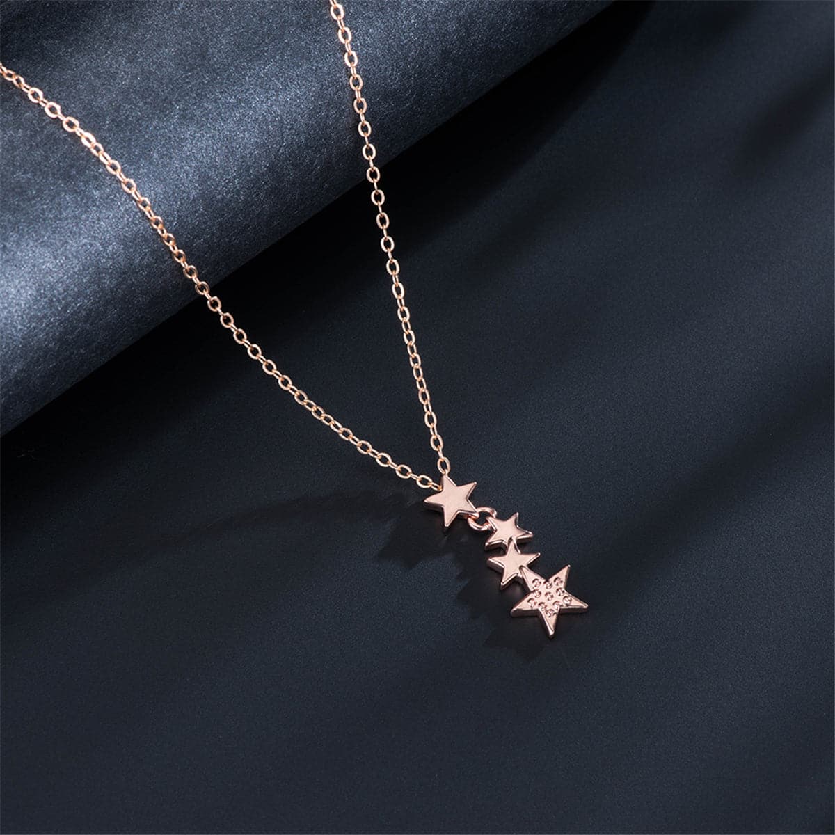 18k Rose Gold-Plated Falling Star Pendant Necklace - streetregion