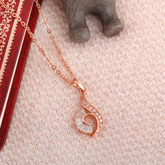 cubic zirconia & Crystal Swirl Pendant Necklace - streetregion