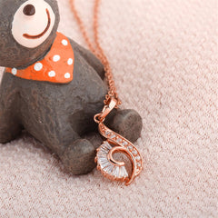 cubic zirconia & Crystal Swirl Pendant Necklace - streetregion