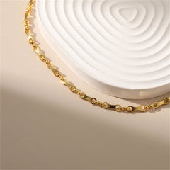 Stunning gold-plated chain bracelet with a clasp, crafted from 18K gold-plated bone for a chic and stylish accessory.