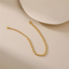Stunning 18K gold-plated bead chain bracelet set against a clean white backdrop, highlighting its exquisite design.