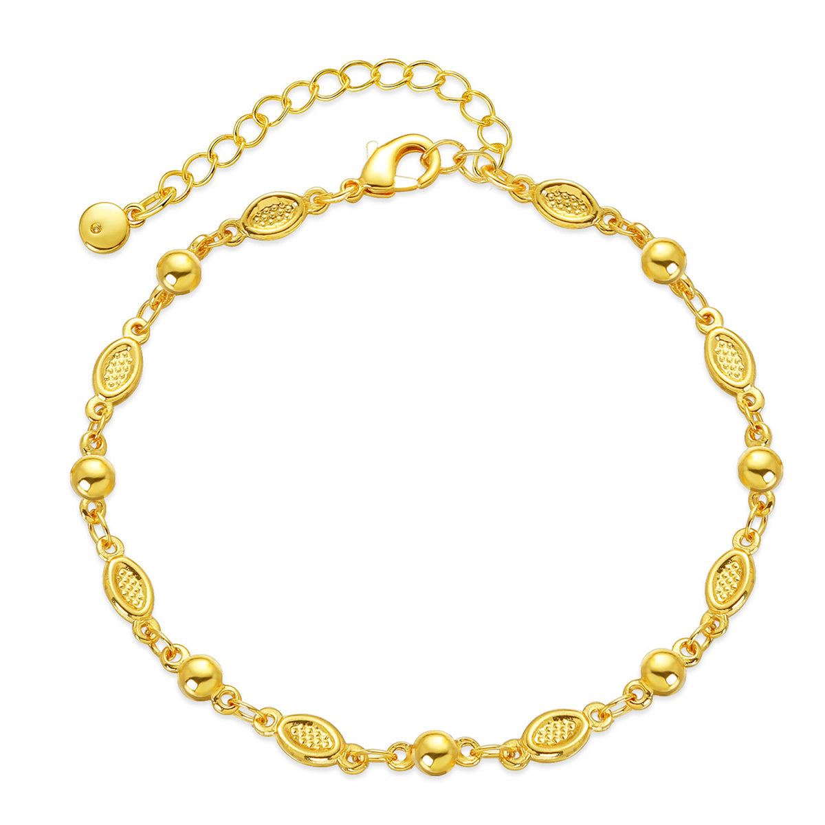 18K Gold-Plated Pear Station Bracelet