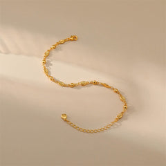 18K Gold-Plated Pear Station Bracelet