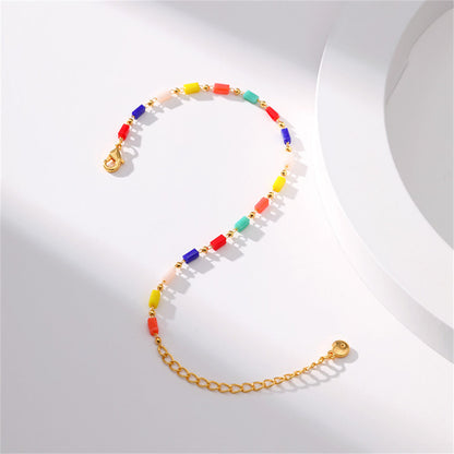 Red and Blue Beaded Bracelet, bracelet for women, elegant gift for her, lifestyle look