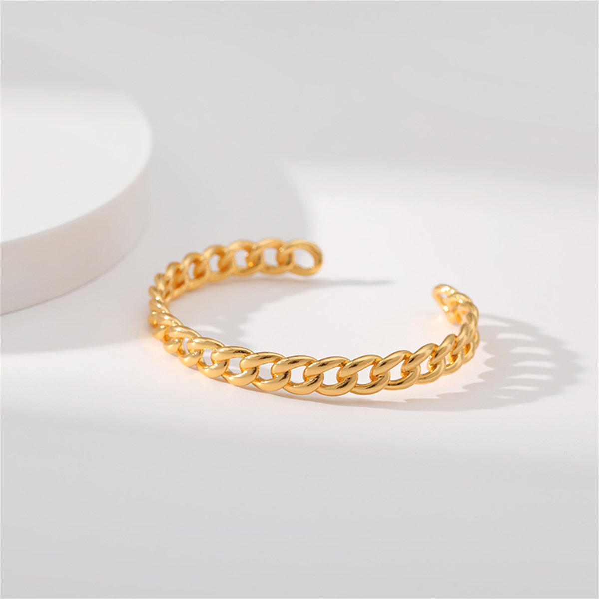 18K Gold-Plated Curb Chain Cuff