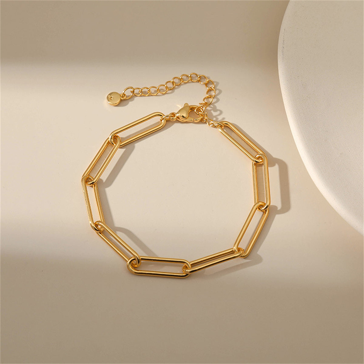 18K Gold-Plated Paperclip-Chain Bracelet
