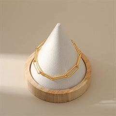 18K Gold-Plated Paperclip-Chain Bracelet