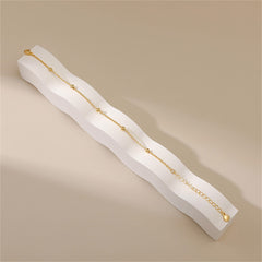 Dazzling 18K gold-plated beaded bracelet made from a single strand of gold beads, ideal for elevating your jewelry collection.