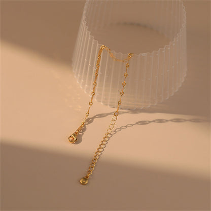18K Gold-Plated Pear-Cut Mariner-Chain Bracelet, gold bracelet for women, everyday style, detail close-up