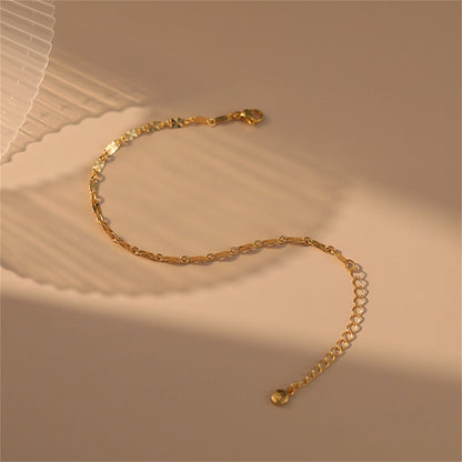 18K Gold-Plated Pear-Cut Mariner-Chain Bracelet, gold bracelet for women, everyday style, lifestyle look