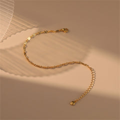 18K Gold-Plated Pear-Cut Mariner-Chain Bracelet