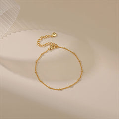 18K Gold-Plated Small Beaded Station Bracelet