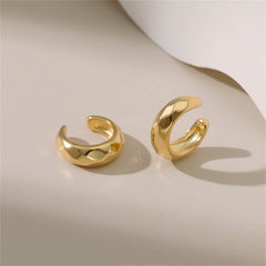 18K Gold-Plated Rhombus Ear Cuffs
