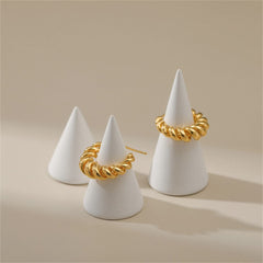 18K Gold-Plated Spiral Hoop Earrings