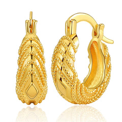 18K Gold-Plated Filigree Huggie Earring