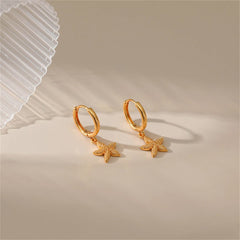 18K Gold-Plated Starfish Huggie Earrings
