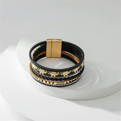 Black & Cubic Zirconia Elephant Bracelet