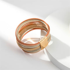 Polystyrene & 18K Gold-Plated Metallic Stacked Bracelet