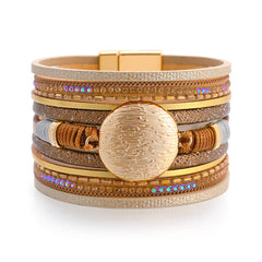 Cubic Zirconia & Polystyrene 18K Gold-Plated Layered Bracelet