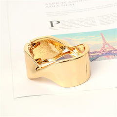 18K Gold-Plated Twisted Bangle