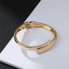 18K Gold-Plated Stacked Bypass Bangle