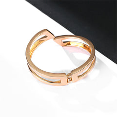 18K Gold-Plated Open Layered Bypass Bangle