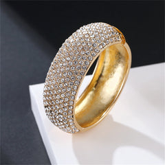 Cubic Zirconia & 18K Gold-Plated Bangle