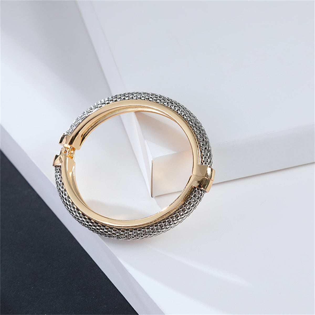 Two Tone Web Hinge Bangle