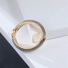 Two Tone Web Hinge Bangle