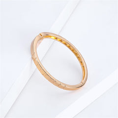 Cubic Zirconia & 18K Gold-Plated Bangle Bracelet