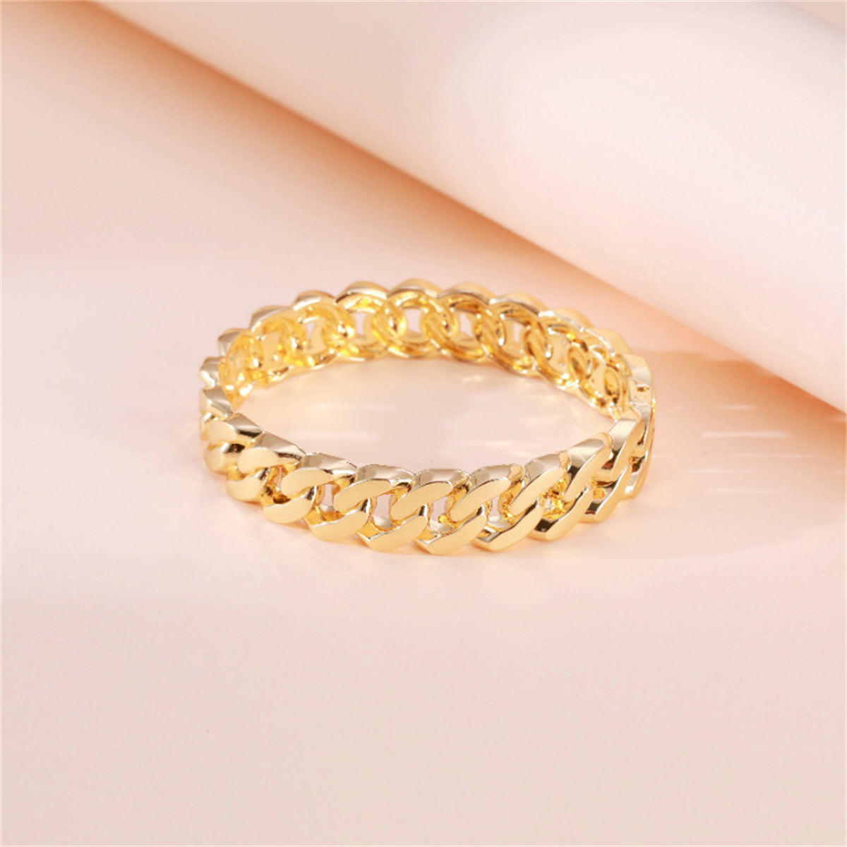 18K Gold-Plated Twine Bangle, gold bangle bracelet, botanical inspired, side view