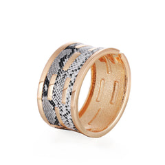 Polystyrene & 18K Gold-Plated Serpentine Bangle