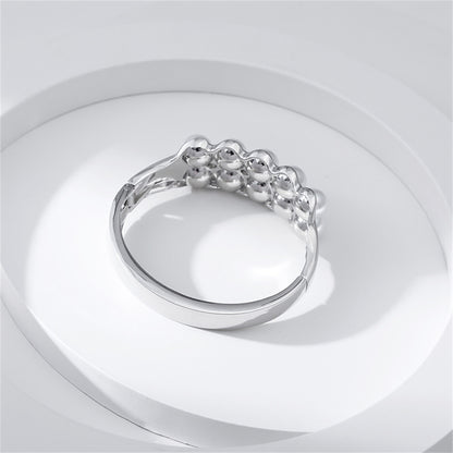 Pearl and Cubic Zirconia Silver-Plated Layered Bangle, silver bangle bracelet, elegant gift for her, side view