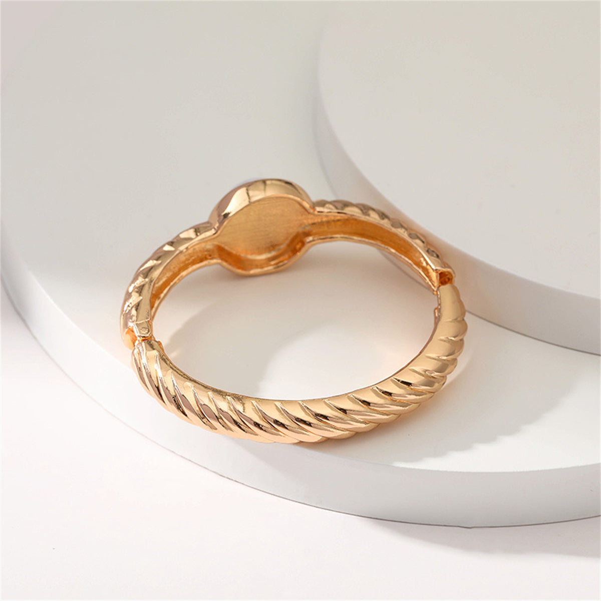 Pearl and 18K Gold-Plated Twine Bangle, gold bangle bracelet, vintage-inspired design, styled look