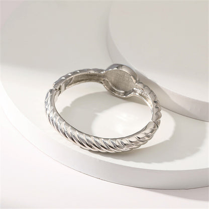 Pearl and Silver-Plated Twine Bangle, silver bangle bracelet, dainty minimalist design, lifestyle look