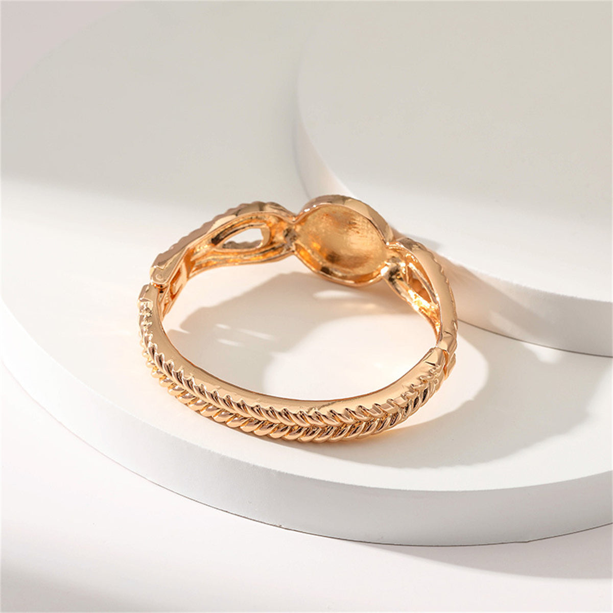 Pearl & 18K Gold-Plated Wing Bangle