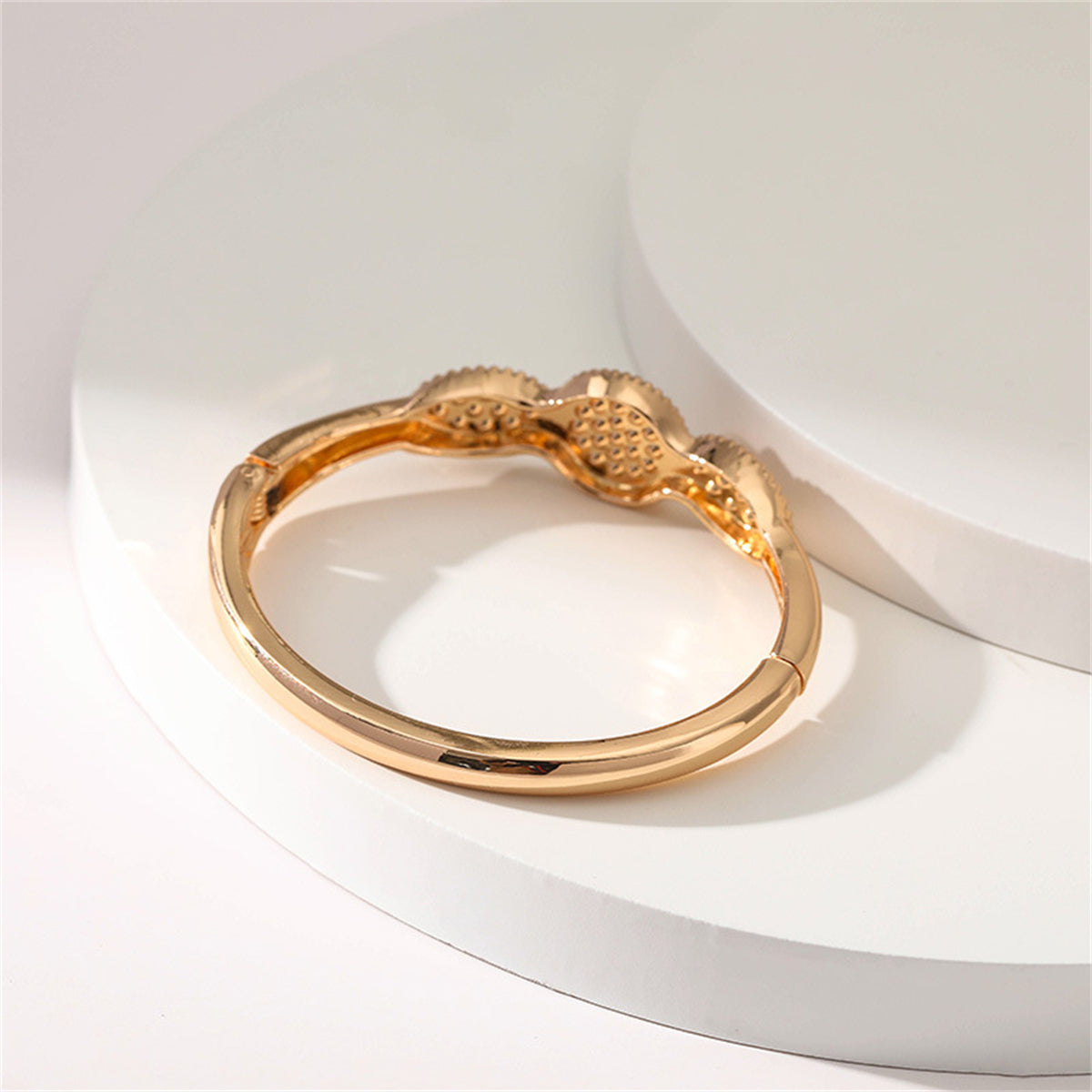 Pearl & Cubic Zirconia 18K Gold-Plated Bangle